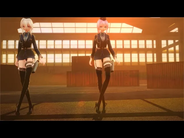 【mmd】巡音ルカと弱音ハクで「 rather be 」 4k